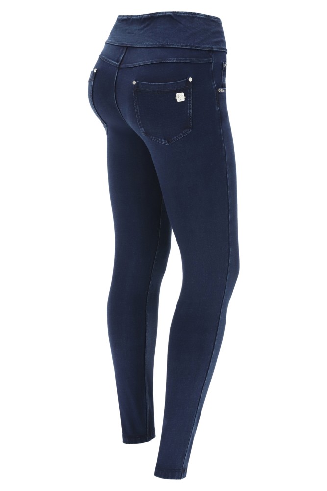 N.O.W.® skinny hlače z visokim pasom iz denim jersey tkanine