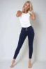 WR.UP® skinny push-up hlače iz organskega bombaža s srednjim pasom