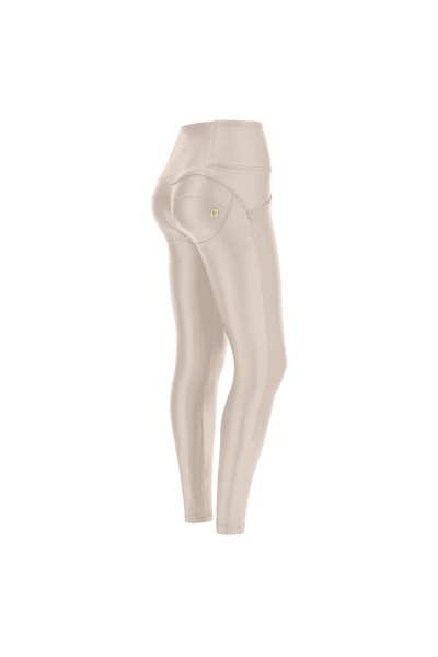 WR.UP® skinny push up hlače iz ekološkega usnja z visokim pasom in gumbi, FW25