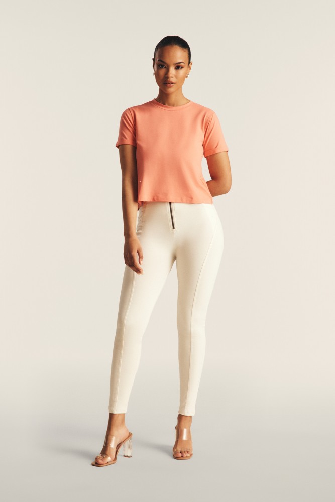 WR.UP jersey hlače visokog struka s ukrasom na bokovima