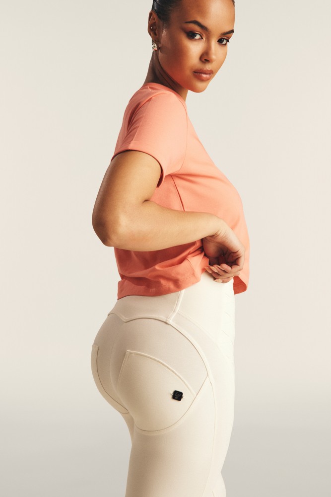 WR.UP jersey hlače visokog struka s ukrasom na bokovima