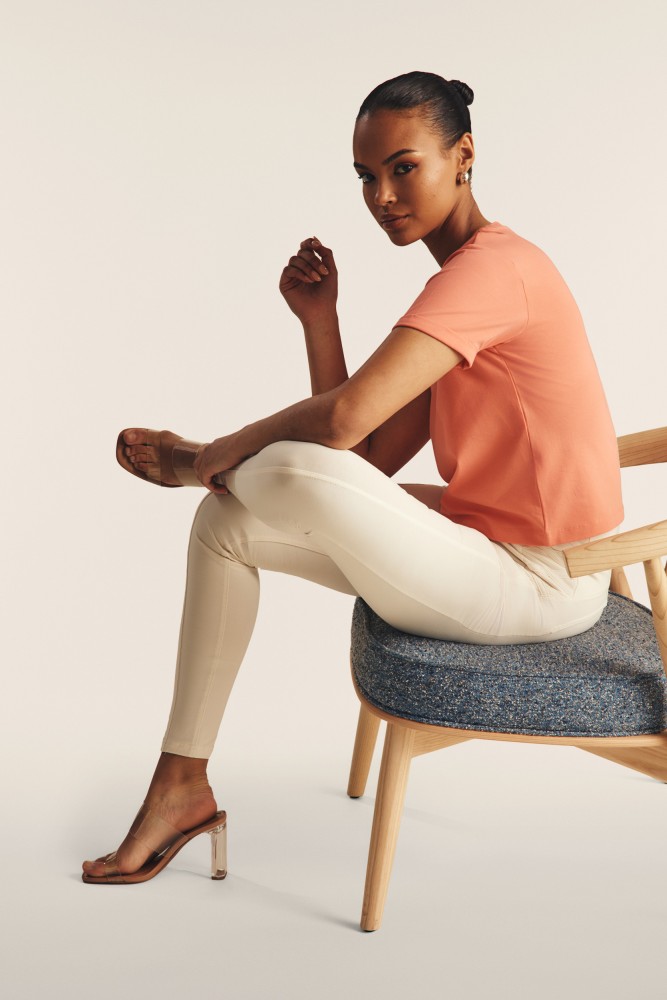 WR.UP jersey hlače visokog struka s ukrasom na bokovima