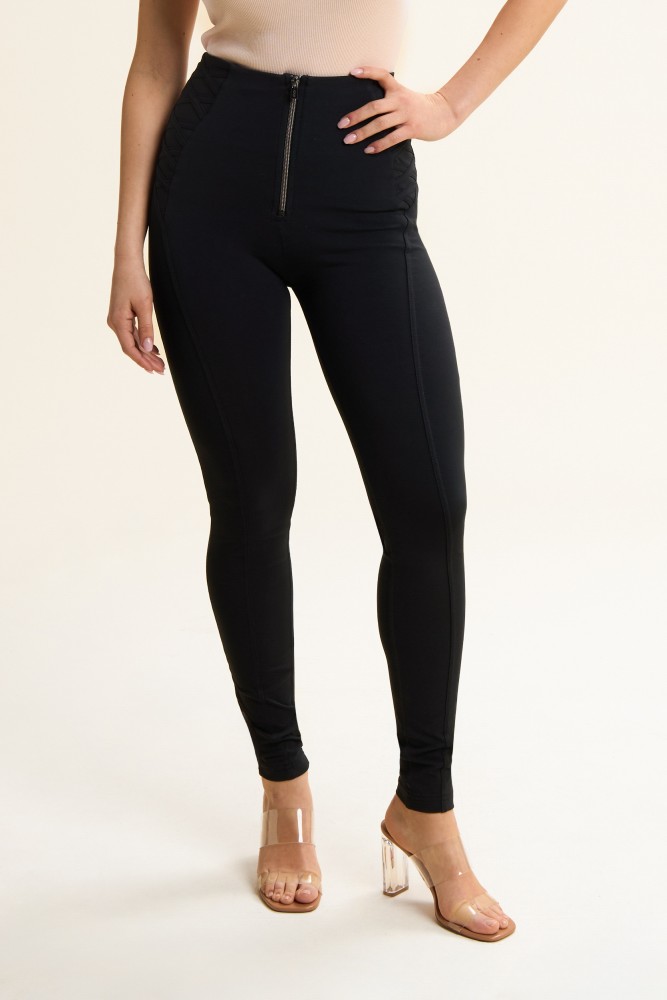 WR.UP jersey hlače visokog struka s ukrasom na bokovima