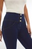WR.UP® 7/8 Push Up Superskinny hlače s visokim strukom i gumbima