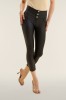 WR.UP® skinny push up hlače iz ekološkega usnja, 7/8,  z visokim pasom in gumbi, FW25