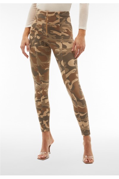 WR.UP® hlače visokog struka s patentnim zatvaračem u maskirnom žerseju