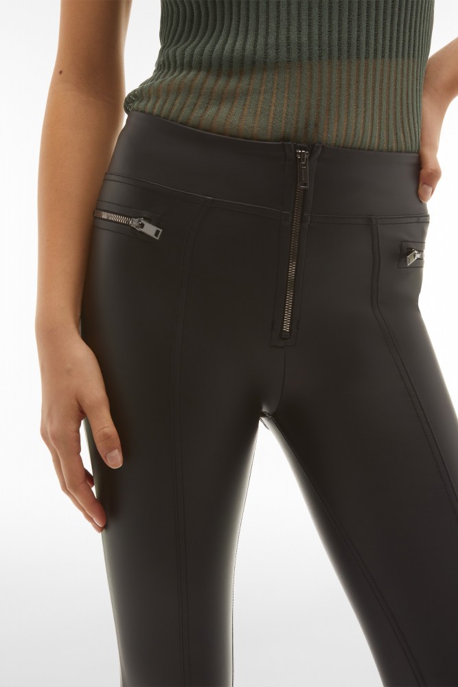 WR.UP® superskinny hlače s visokim strukom od teksturirane umjetne kože