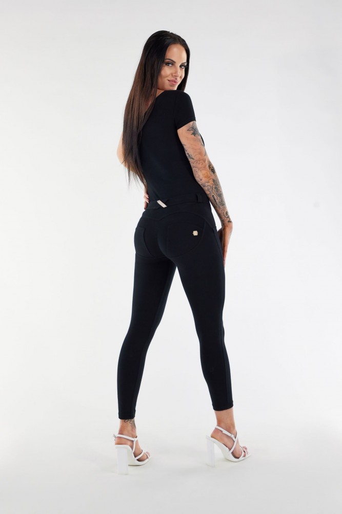 Crne WR.UP® superskinny hlače 7/8 od rastezljivog pamuka s uobičajenim strukom