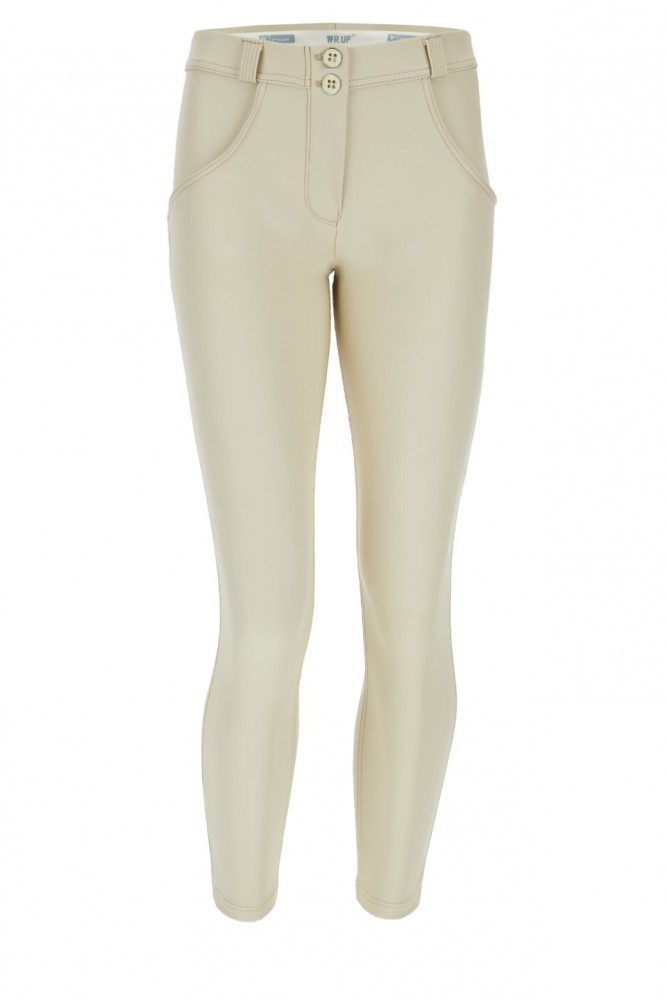 WR.UP® 7/8 SUPERSKINNY EKOLOŠKE KOŽNE HLAČE, BEŽ