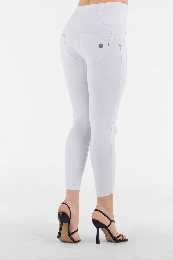 WR.UP® SKINNY PUSH UP BIJELE HLAČE, VISOK PAS